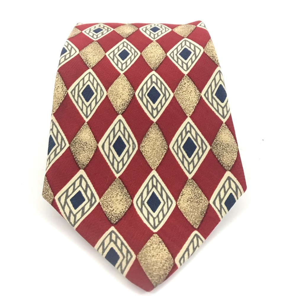 Brooks Brothers Makers Red Diamond Silk Neck Tie